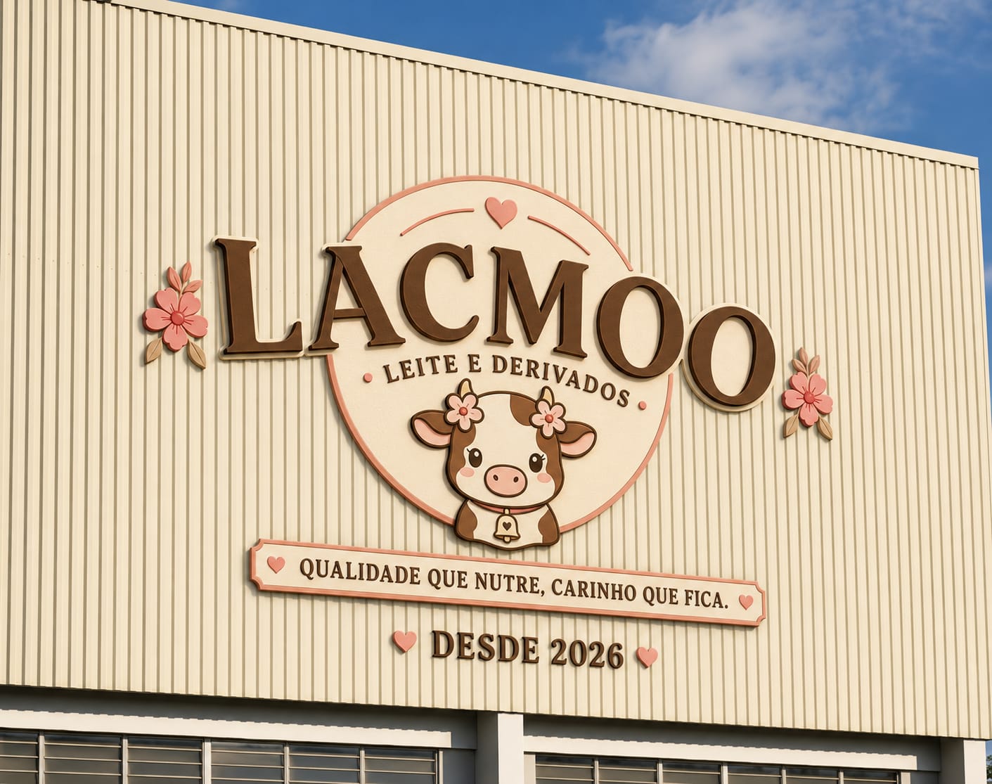 Fachada da fábrica LACMOO em Presidente Kennedy, ES